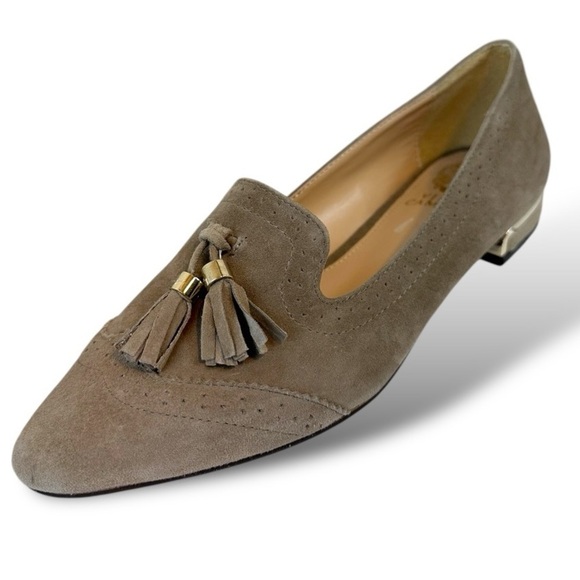 Vince Camuto Shoes - Vince Camuto Suede Oxford Tassel Loafers Brown Women’s Size 7.5 Slip on Flats